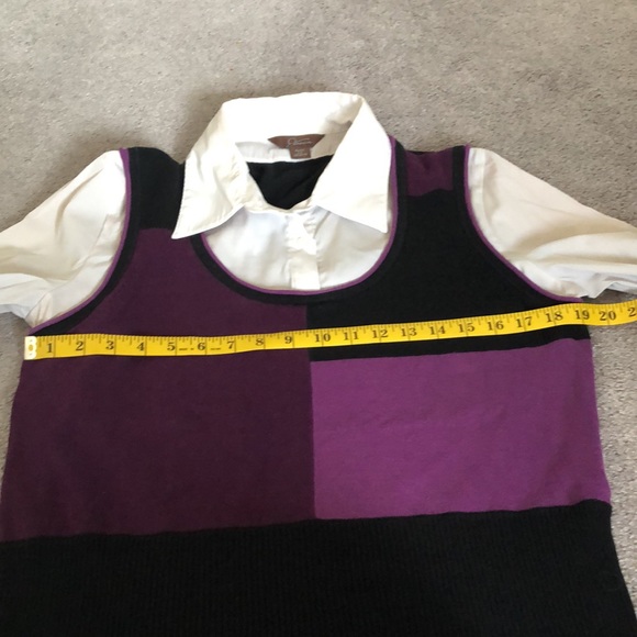 Jessica Collared Shirt/Purple Sweater - Picture 4 of 6